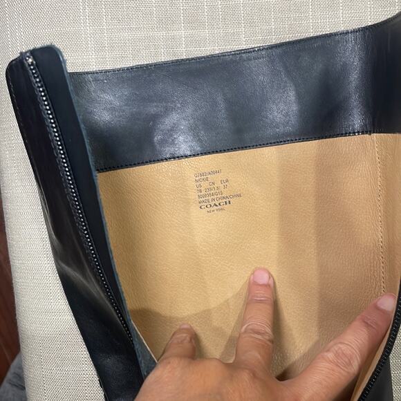 Coach Nickie Boots Black Size 7B Soft Shine Calf - Picture 6 of 15